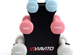 Viavito 12kg Dumbbell Weights Set with Stand
