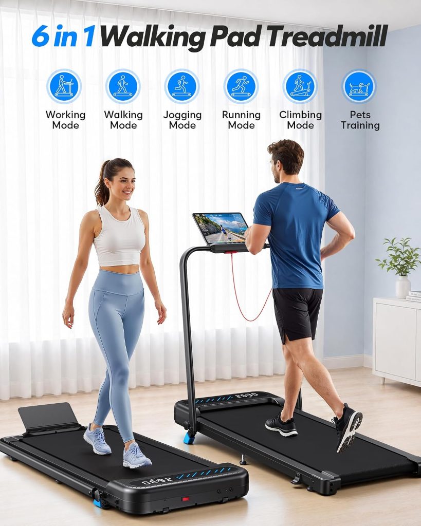 Cardirun 6-in-1 folding treadmill with incline